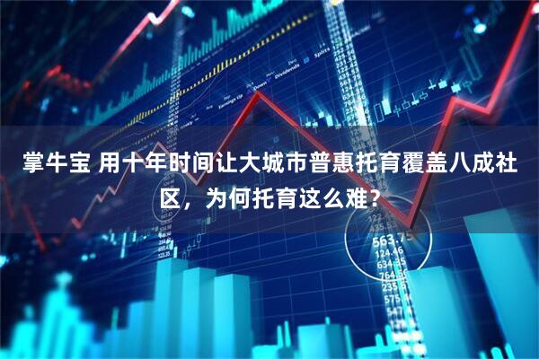 掌牛宝 用十年时间让大城市普惠托育覆盖八成社区，为何托育这么难？