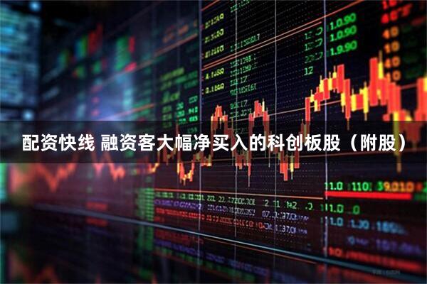 配资快线 融资客大幅净买入的科创板股（附股）