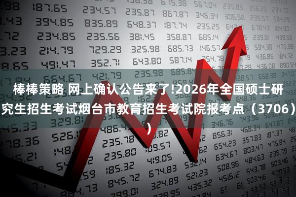 棒棒策略 网上确认公告来了!2026年全国硕士研究生招生考试烟台市教育招生考试院报考点（3706）