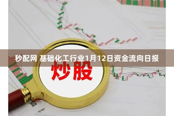 秒配网 基础化工行业1月12日资金流向日报